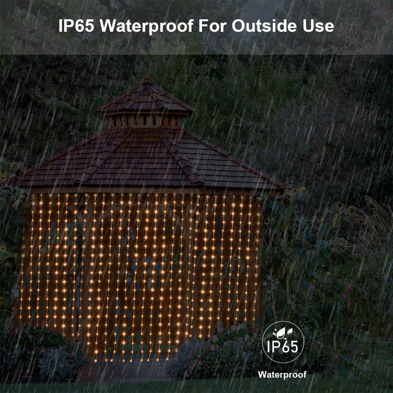 Create Custom Light Shows Instantly! Smart Waterproof LED Curtain Lights