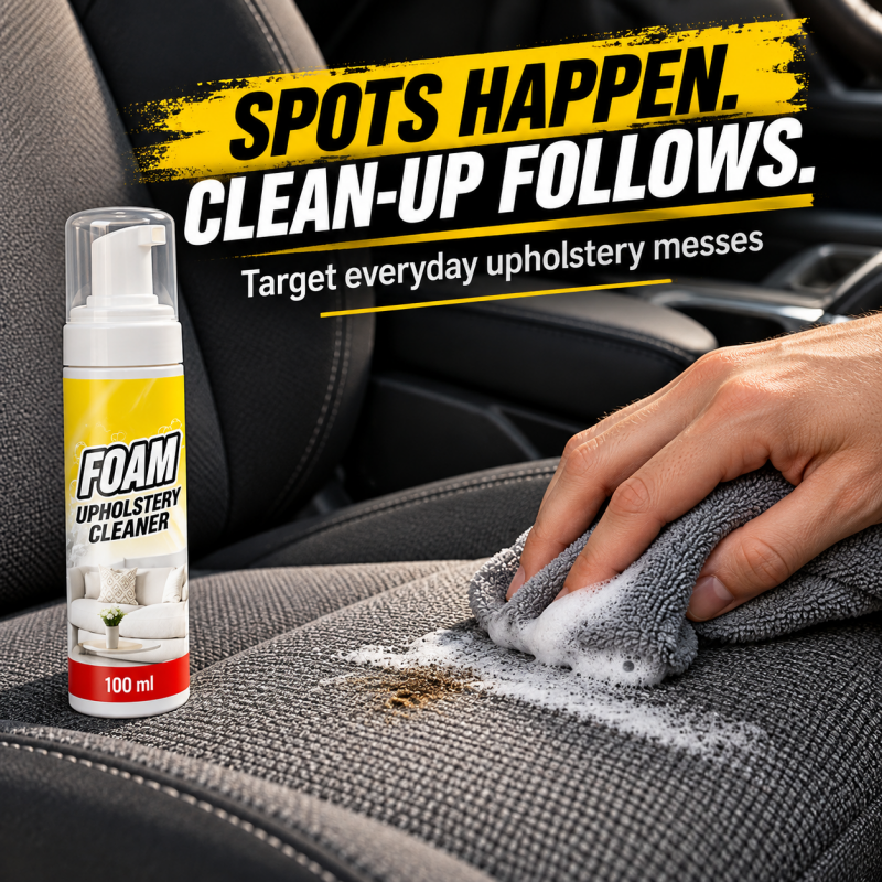Deep Clean Car Interiors Instantly! Foaming Multi-Surface Cleaner