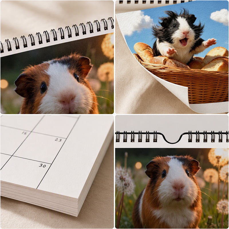 Add Cuteness Instantly! 2027 Guinea Pig Wall Calendar
