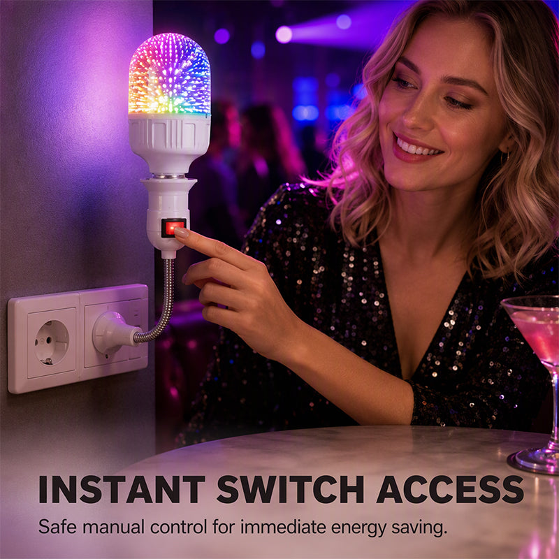 Aim Party Lights Instantly! Flexible E27 Gooseneck Light Adapter
