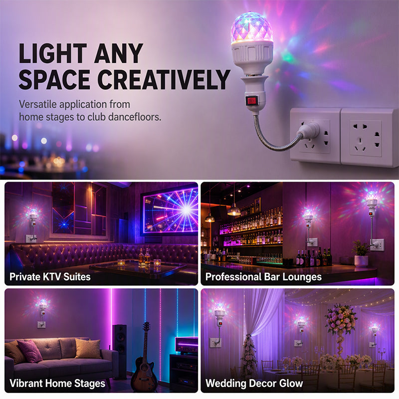 Aim Party Lights Instantly! Flexible E27 Gooseneck Light Adapter
