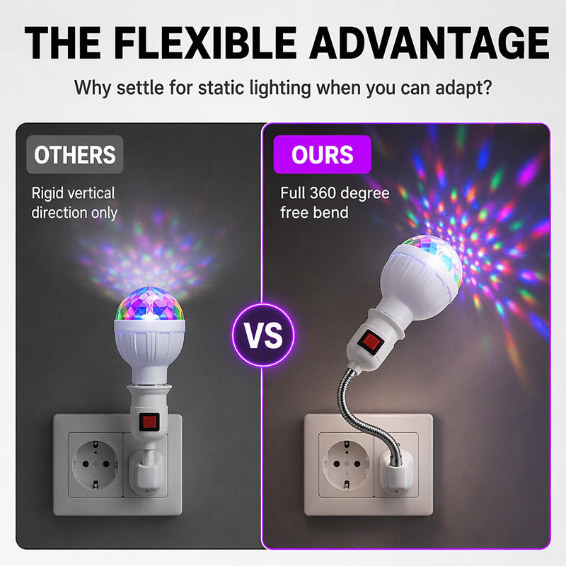 Aim Party Lights Instantly! Flexible E27 Gooseneck Light Adapter