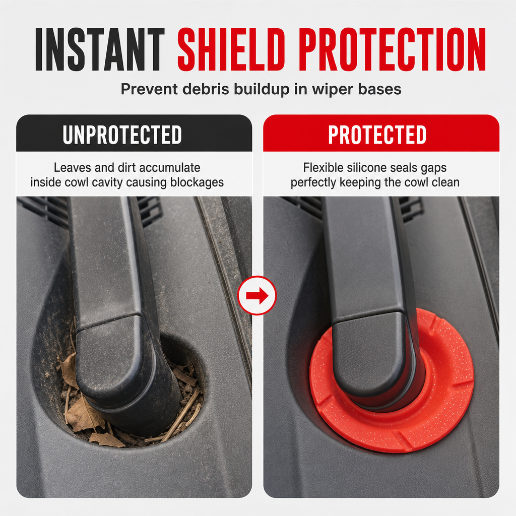 Stop Wiper Debris Instantly! Universal Silicone Wiper Arm Hole Covers
