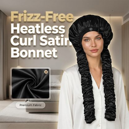 Get Frizz-Free Curls Instantly! Heatless Satin Sleep Bonnet
