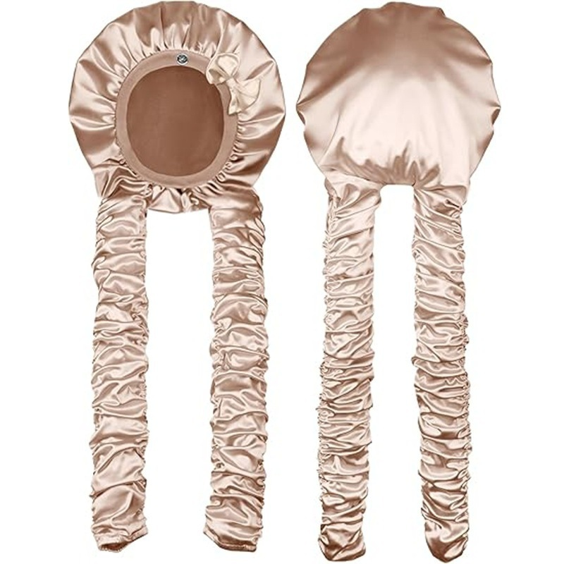 Get Frizz-Free Curls Instantly! Heatless Satin Sleep Bonnet