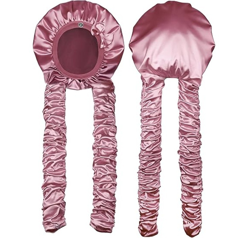 Get Frizz-Free Curls Instantly! Heatless Satin Sleep Bonnet