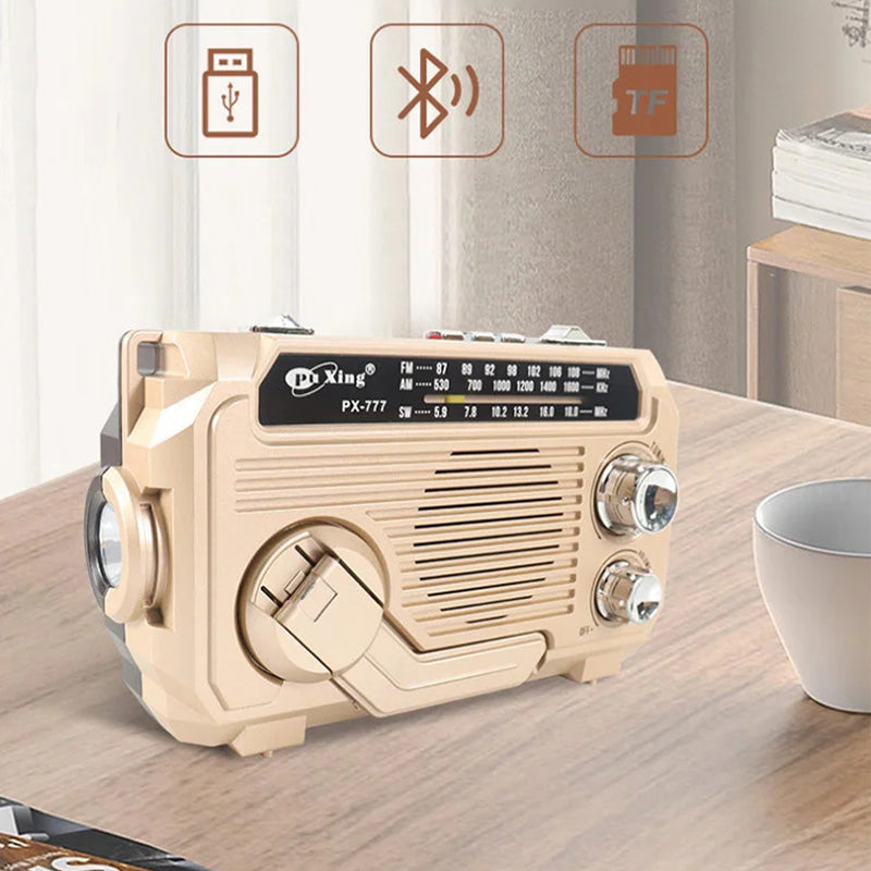 Stay Powered & Connected Instantly! Solar Hand Crank Emergency Radio