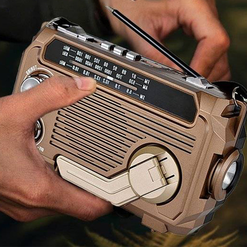Stay Powered & Connected Instantly! Solar Hand Crank Emergency Radio