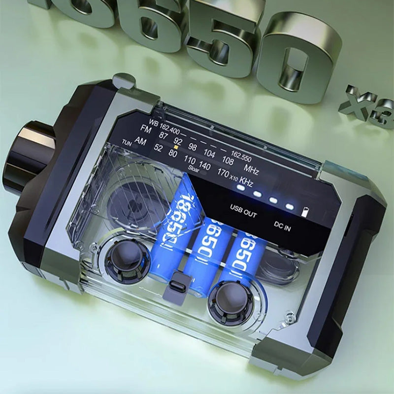 Stay Powered & Connected Instantly! Solar Hand Crank Emergency Radio