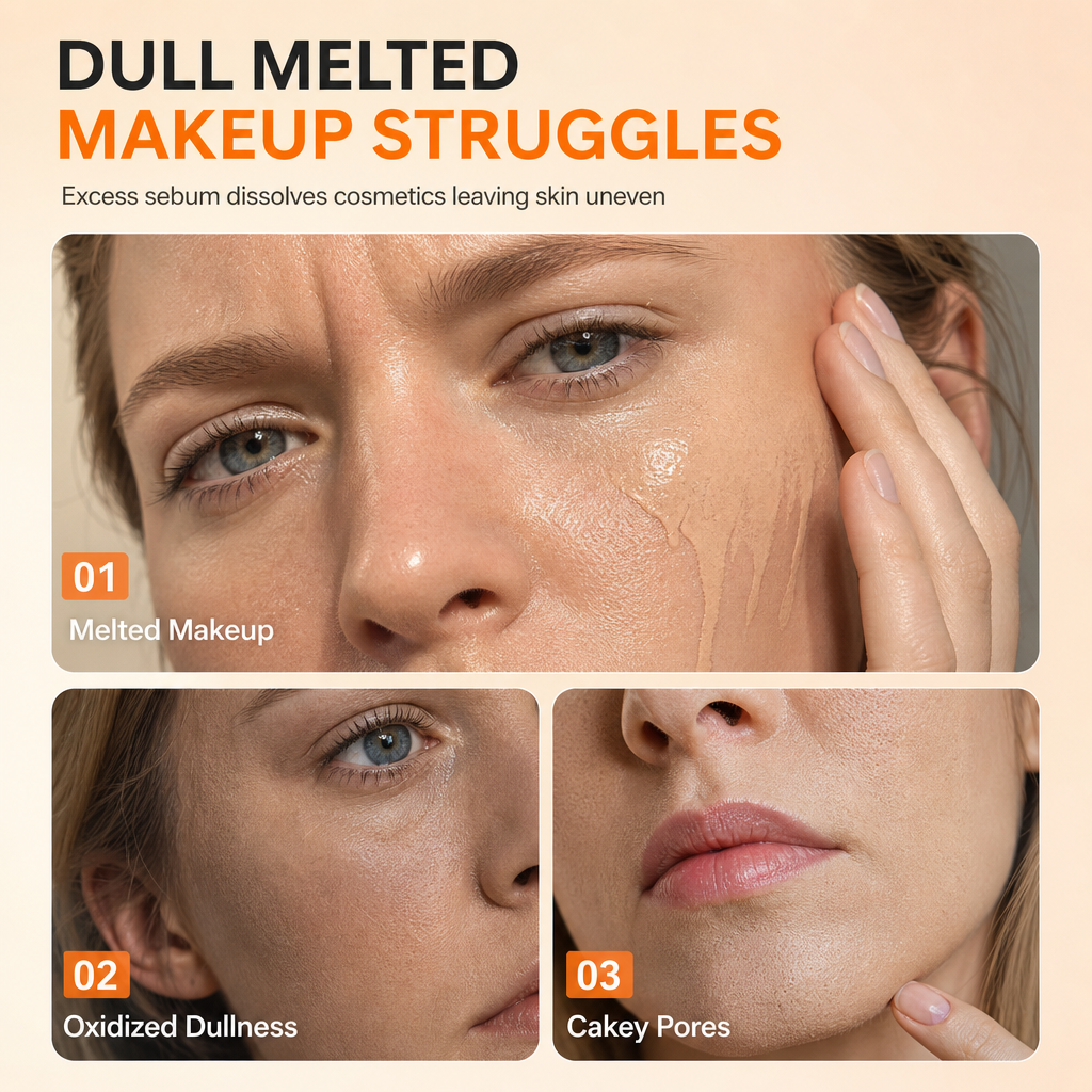 Stop Cakey Makeup Instantly! Sweatproof Vitamin C Cushion Foundation