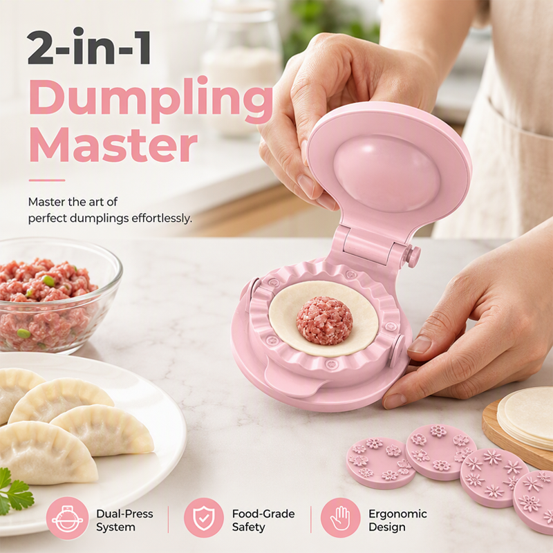 Make Perfect Dumplings Instantly! 2-in-1 Dumpling Press
