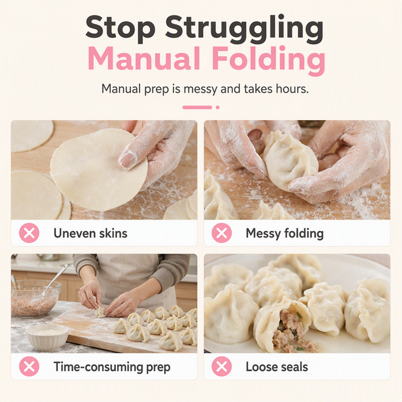 Make Perfect Dumplings Instantly! 2-in-1 Dumpling Press