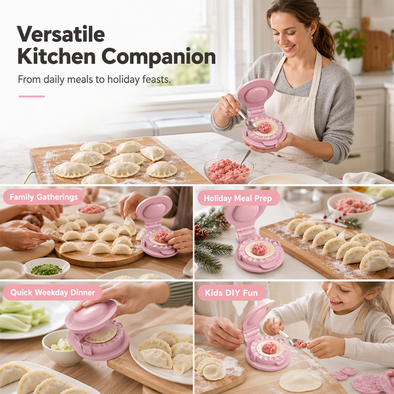 Make Perfect Dumplings Instantly! 2-in-1 Dumpling Press