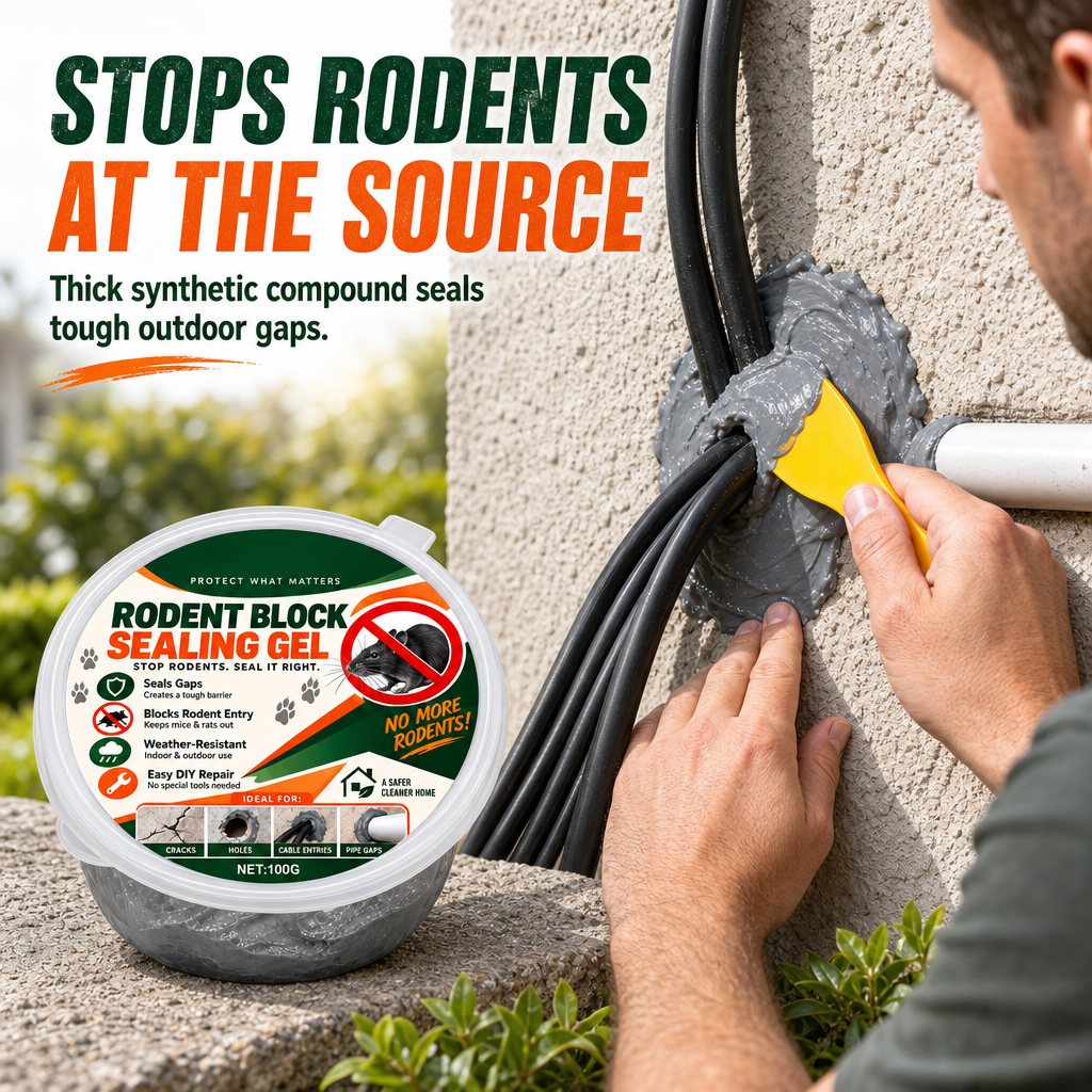 Block Pests Instantly! Anti-Rodent Wall & Pipe Sealing Glue