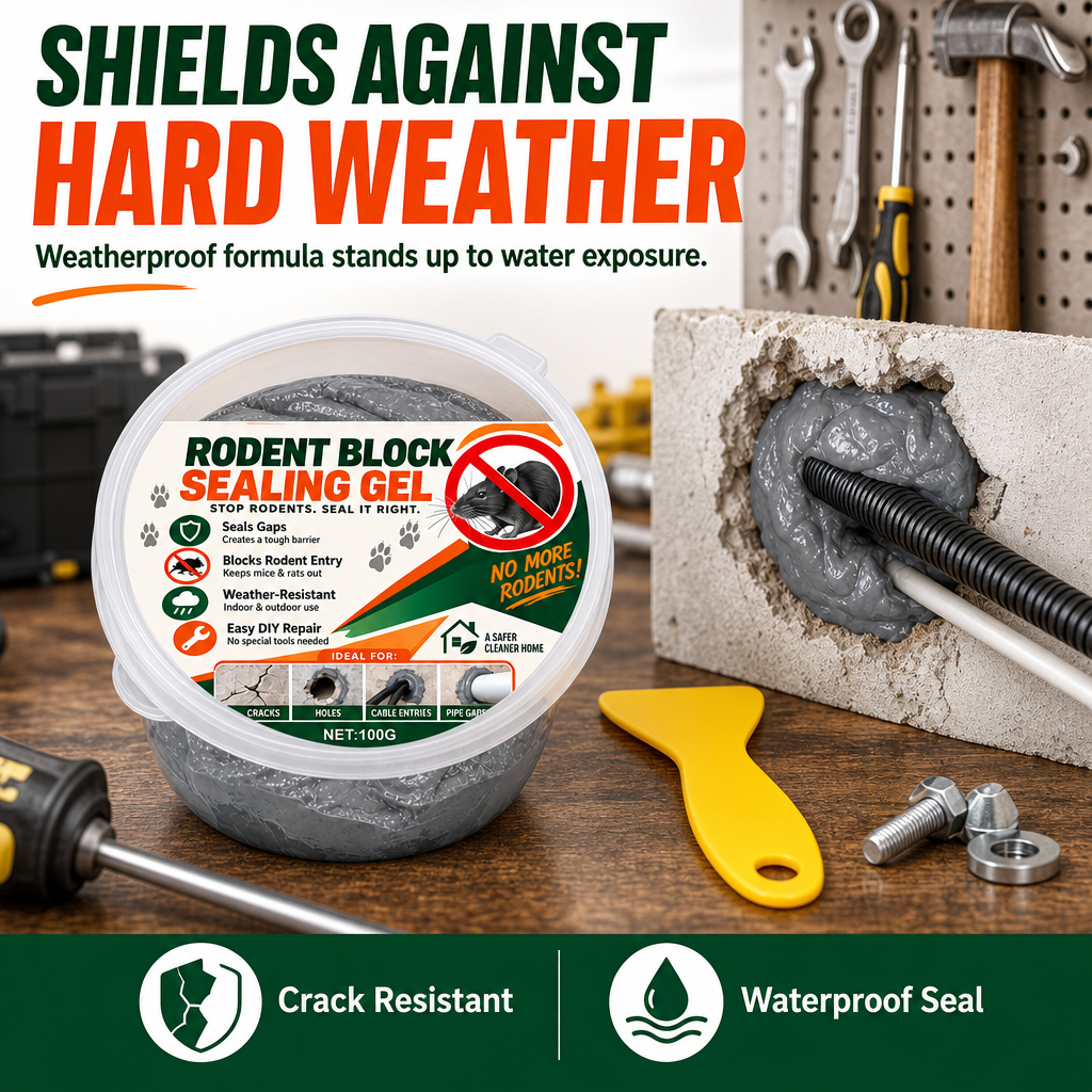 Block Pests Instantly! Anti-Rodent Wall & Pipe Sealing Glue