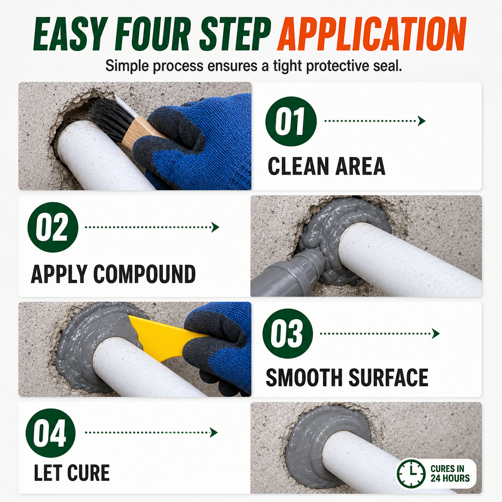 Block Pests Instantly! Anti-Rodent Wall & Pipe Sealing Glue