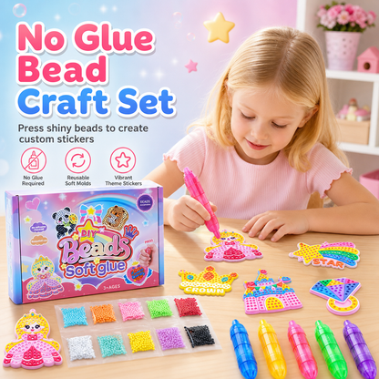 Create Sparkling Stickers Instantly! No-Glue Bead Art Kit