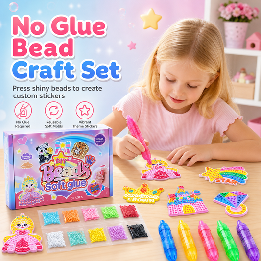 Create Sparkling Stickers Instantly! No-Glue Bead Art Kit