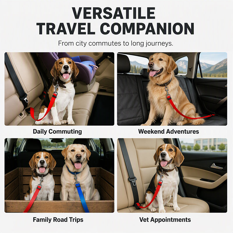 Secure Your Pet Instantly! No-Tangle 360° Car Safety Belt