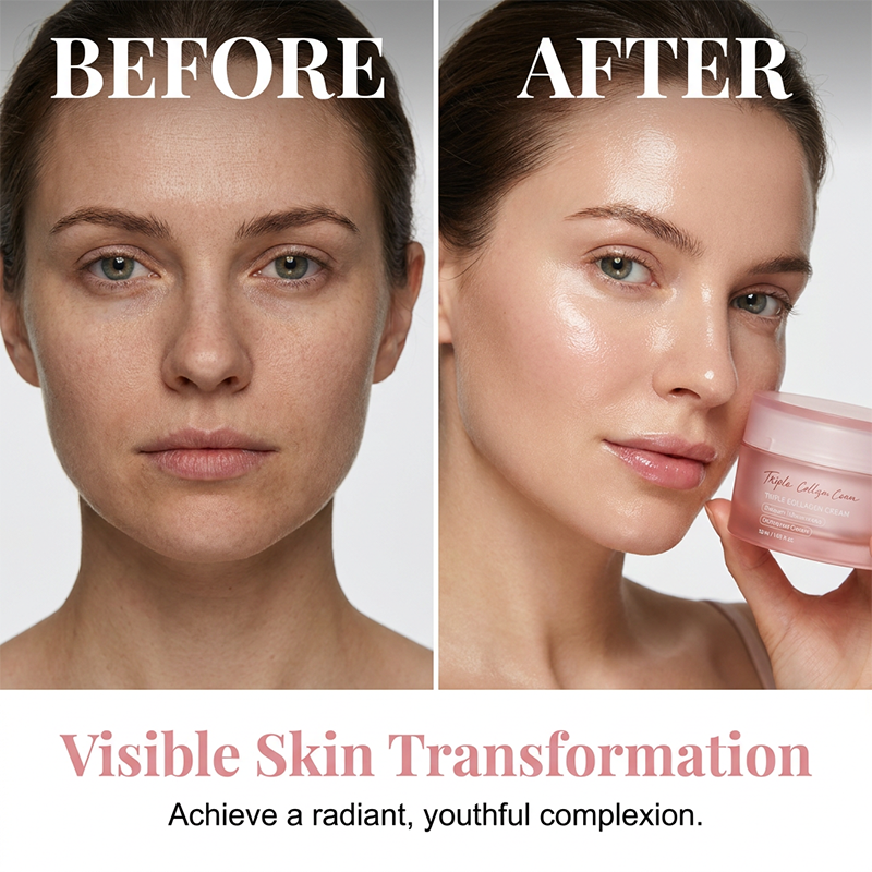 Firm & Hydrate Skin Instantly! Triple Collagen Face Cream