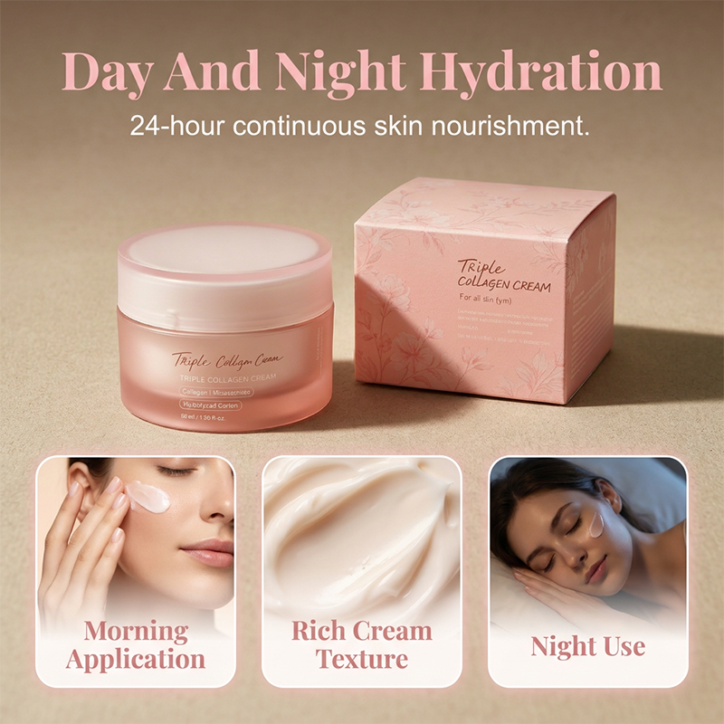 Firm & Hydrate Skin Instantly! Triple Collagen Face Cream