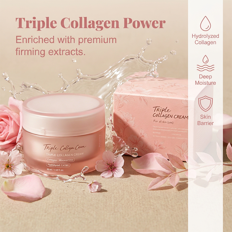 Firm & Hydrate Skin Instantly! Triple Collagen Face Cream