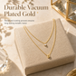 Double Layer A-Z Initial Minimalist Shiny Rhinestone Clavicle Chain