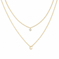 Double Layer A-Z Initial Minimalist Shiny Rhinestone Clavicle Chain