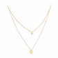 Double Layer A-Z Initial Minimalist Shiny Rhinestone Clavicle Chain