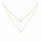 Double Layer A-Z Initial Minimalist Shiny Rhinestone Clavicle Chain