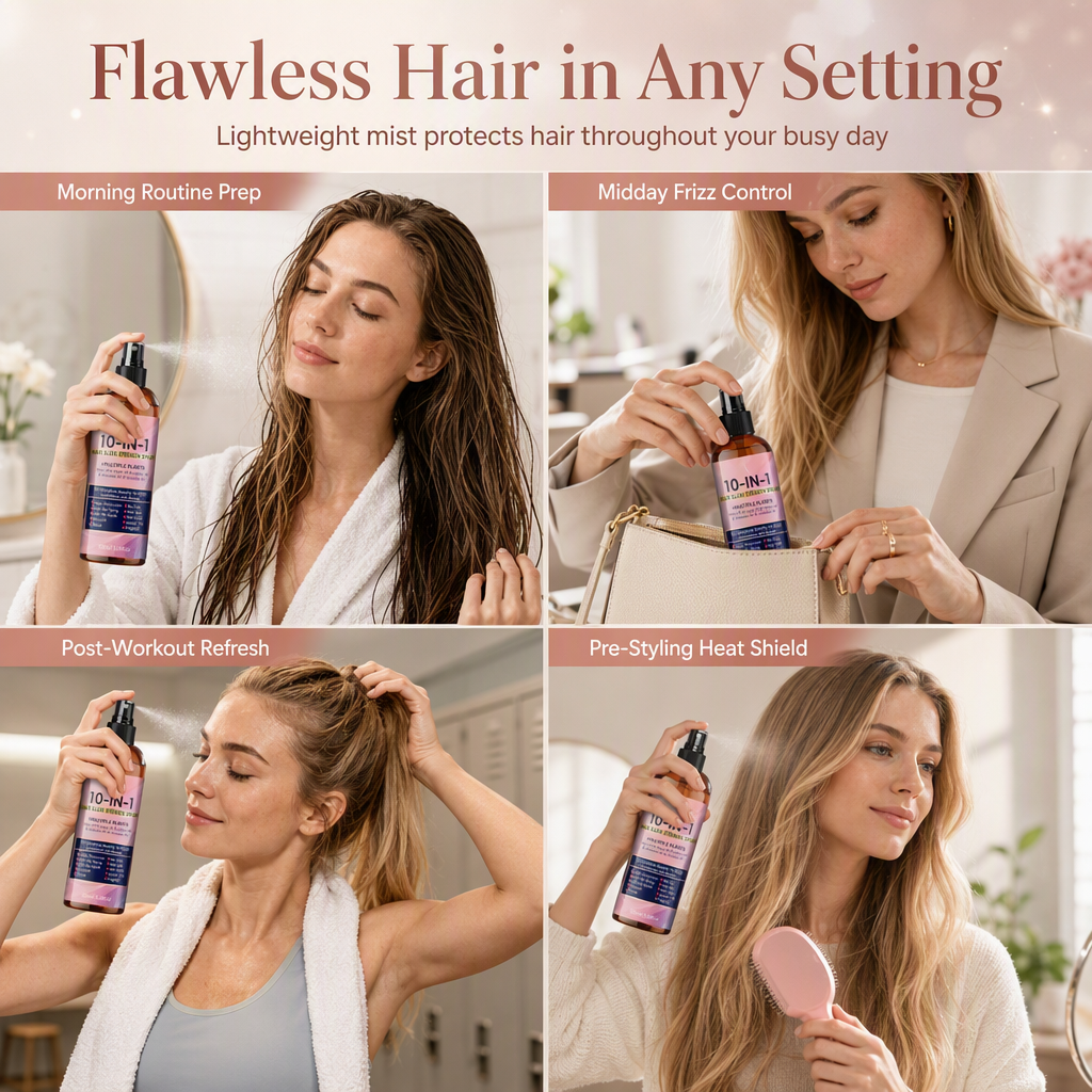Restore Hair Shine Instantly! 10-in-1 Leave-In Conditioner Spray