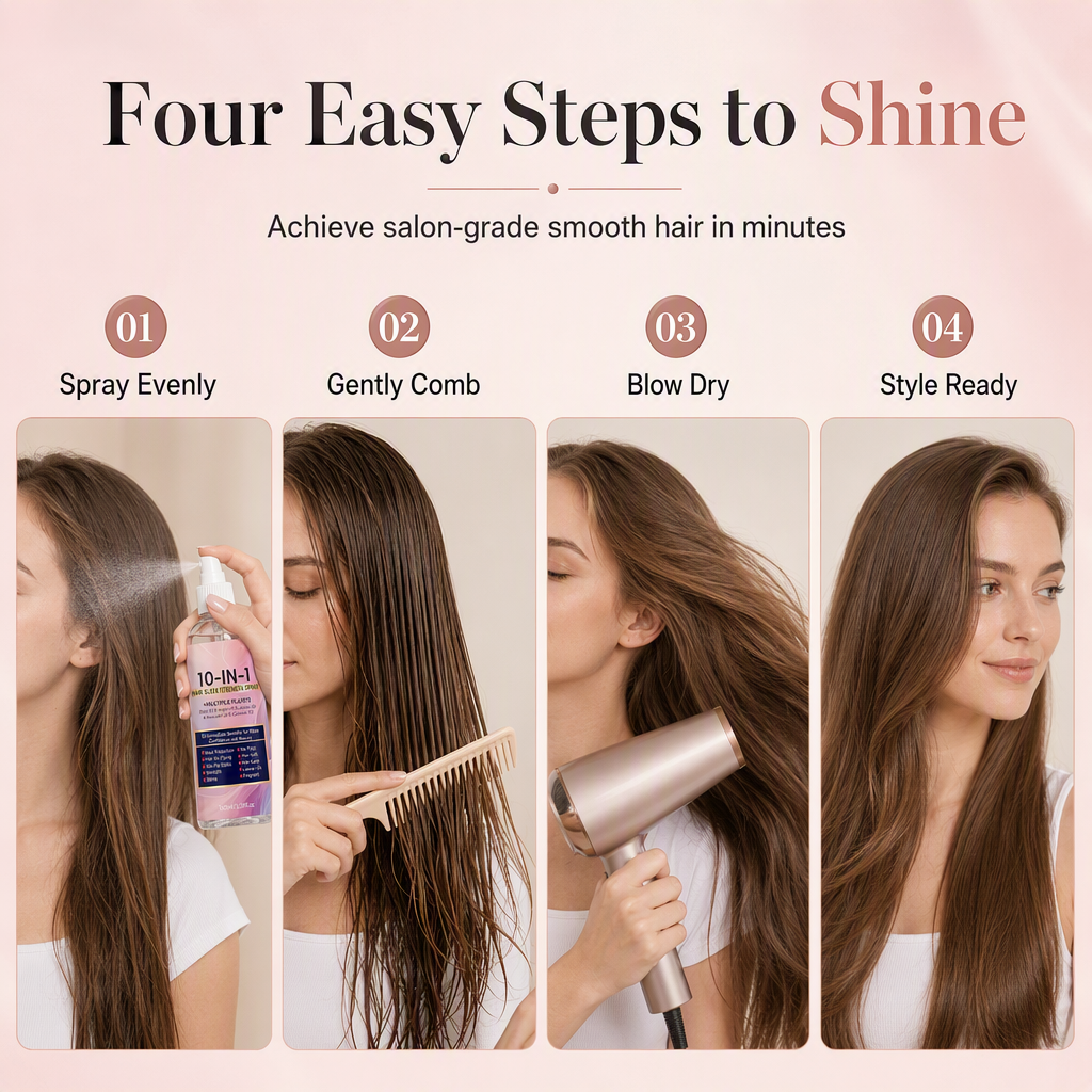 Restore Hair Shine Instantly! 10-in-1 Leave-In Conditioner Spray