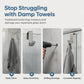 Dry Towels Instantly! No-Drill Extended Glass Shower Door Hooks