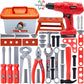 Build & Play Instantly! 38-Piece Kids Tool Set with Electric Drill