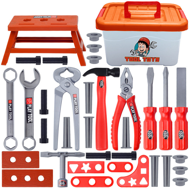 Build & Play Instantly! 38-Piece Kids Tool Set with Electric Drill