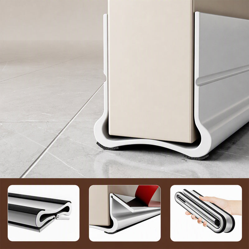 Stop Drafts Instantly! Under-Door Draft Stopper with Felt Seal