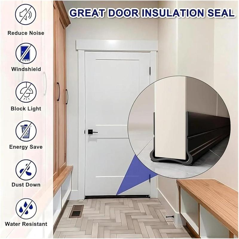 Stop Drafts Instantly! Under-Door Draft Stopper with Felt Seal