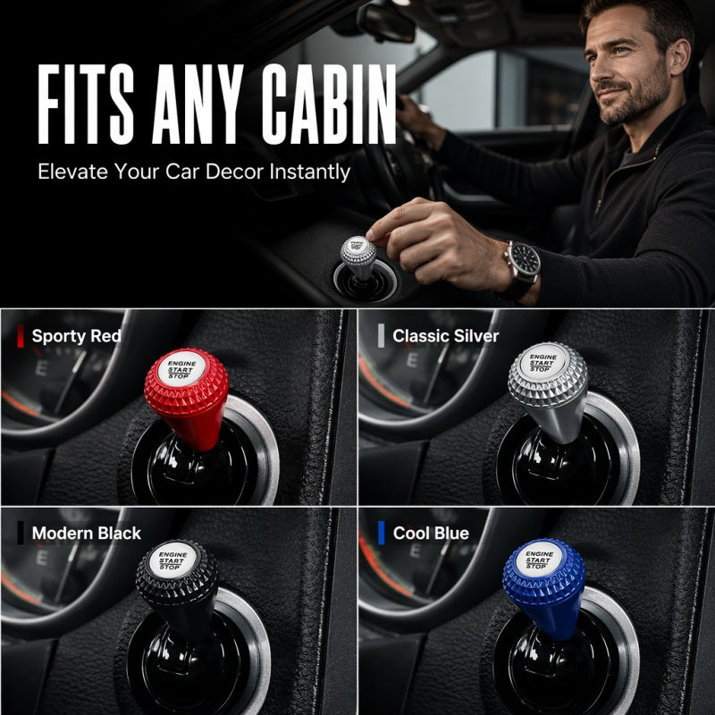 Start Your Engine With Style Instantly! Metal One-Click Start Lever Cover