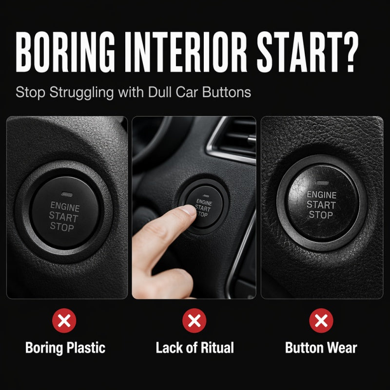 Start Your Engine With Style Instantly! Metal One-Click Start Lever Cover