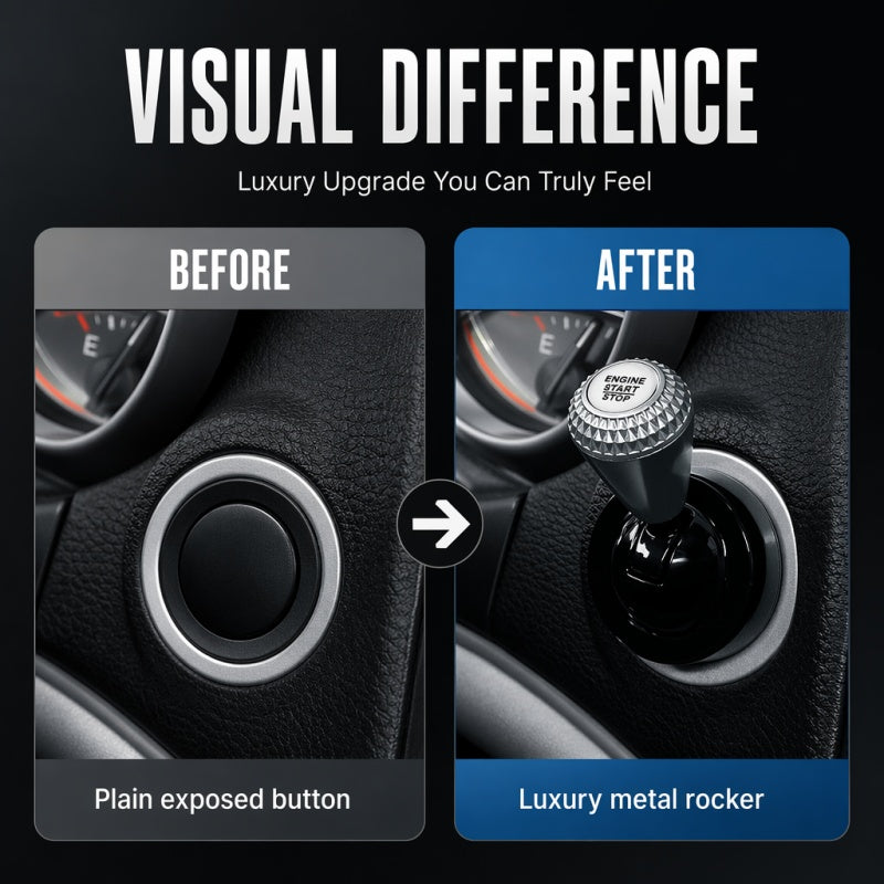 Start Your Engine With Style Instantly! Metal One-Click Start Lever Cover