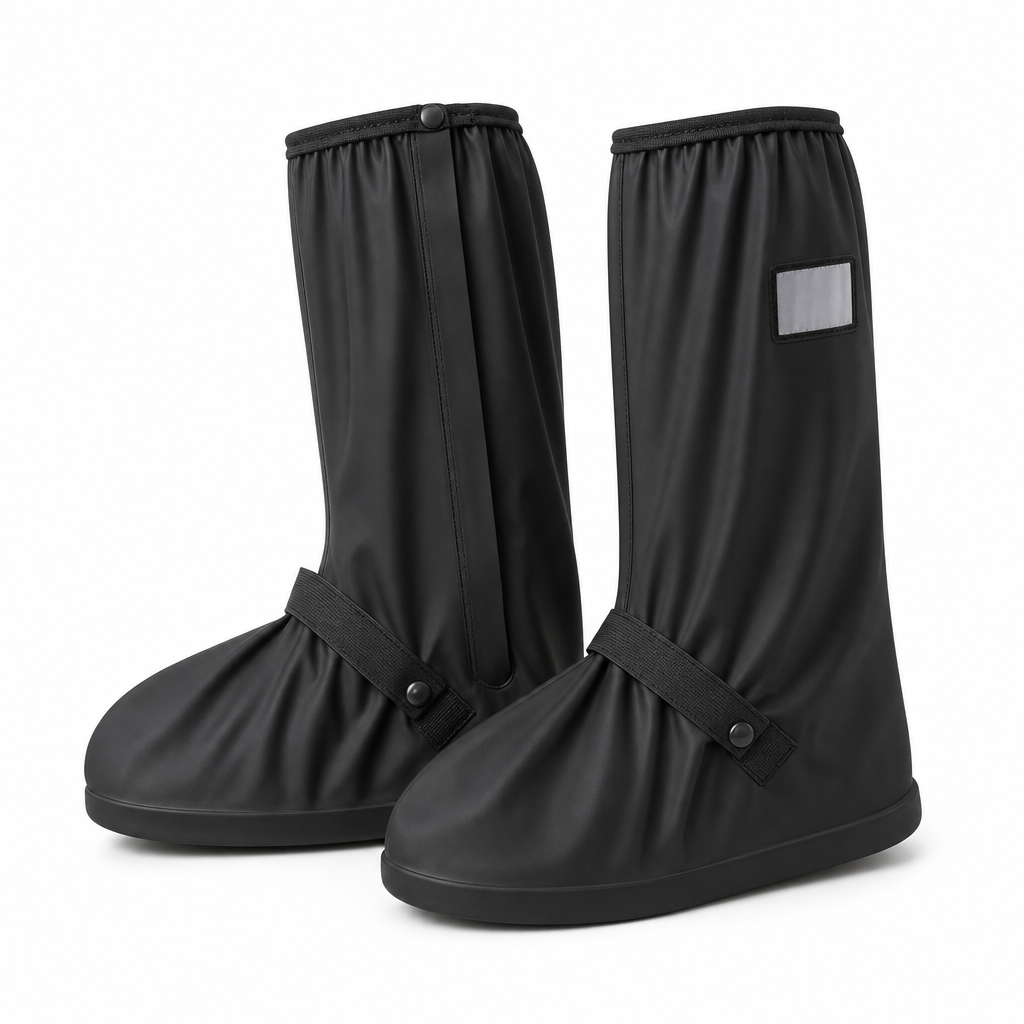 Keep Feet Dry Instantly! Waterproof High-Top Rain Shoe Covers