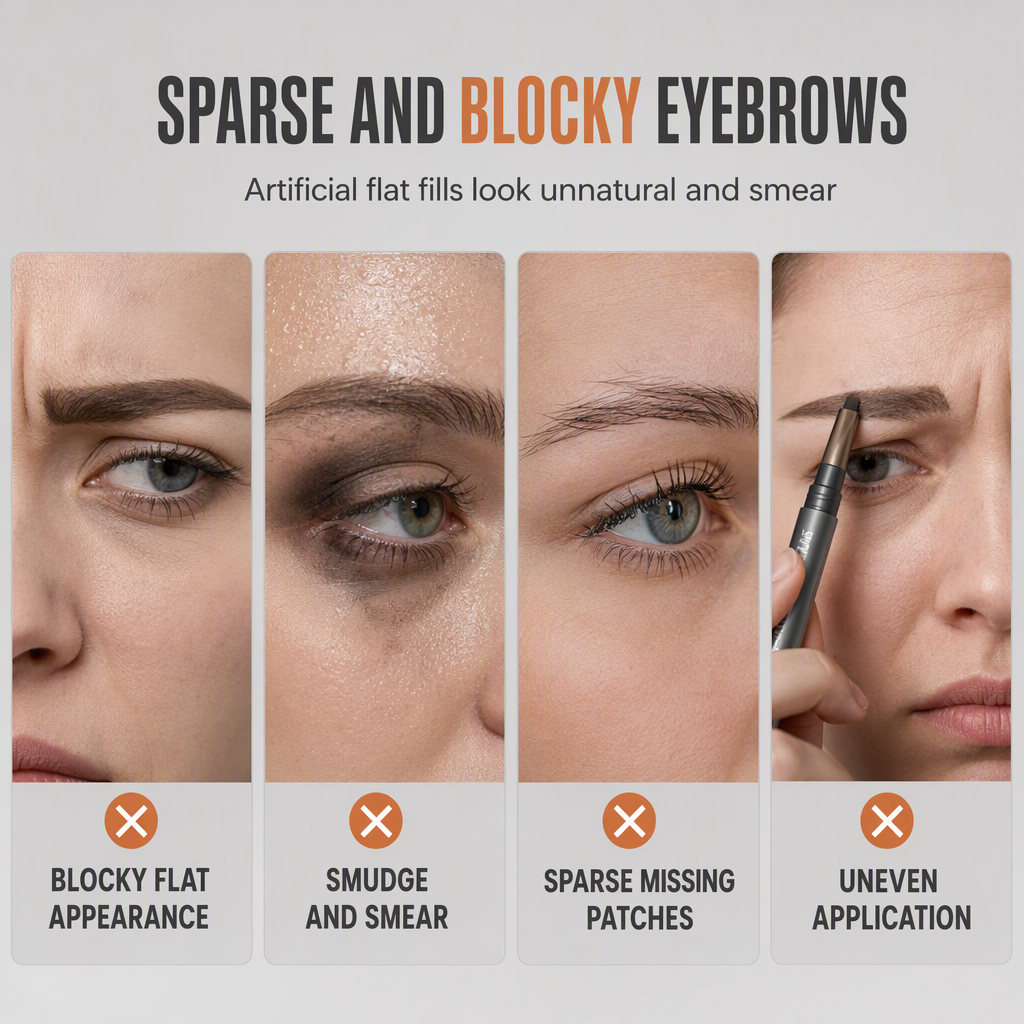 Draw Natural Brows Instantly! Waterproof 4-Prong Liquid Eyebrow Pen