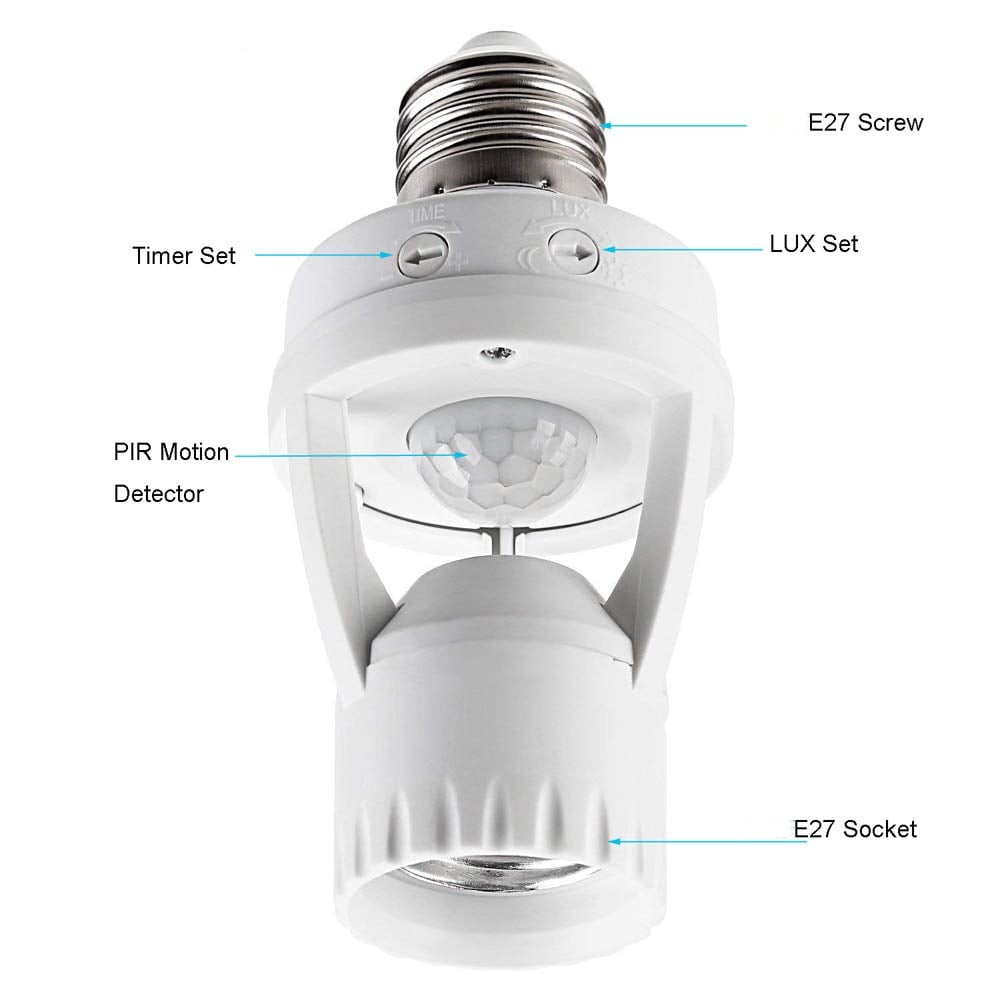 Light Up Dark Corners Instantly! E27 Motion Sensor Bulb Socket