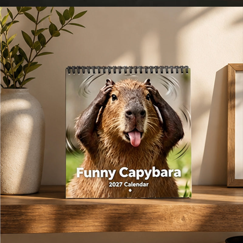 Plan Your Year With Laughs! 2027 Capybara Wall Calendar