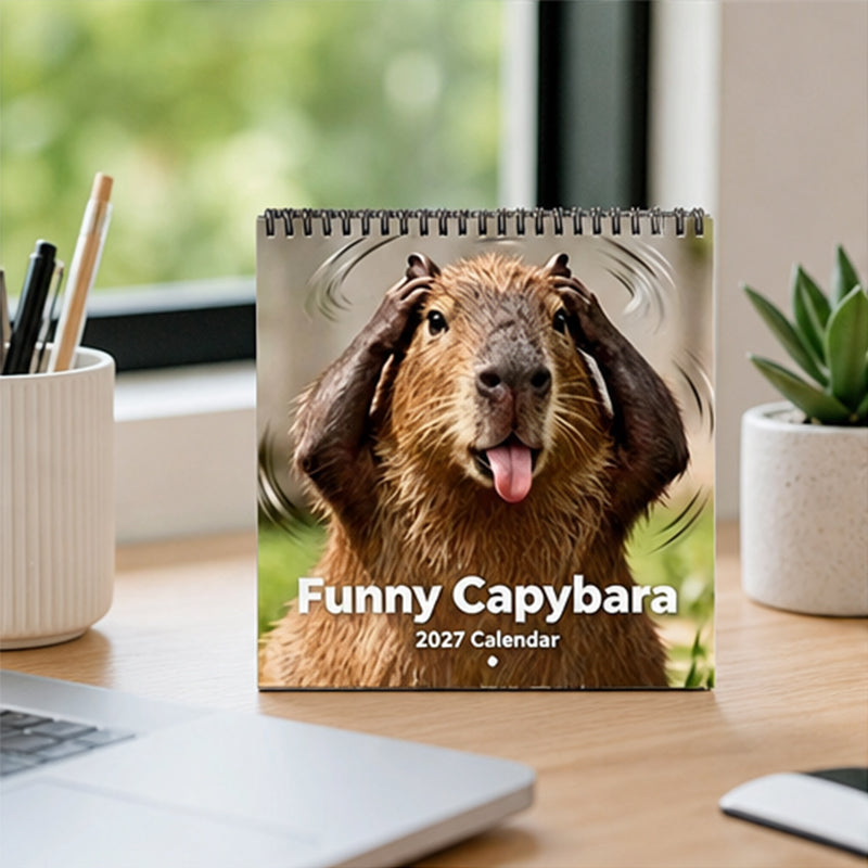 Plan Your Year With Laughs! 2027 Capybara Wall Calendar