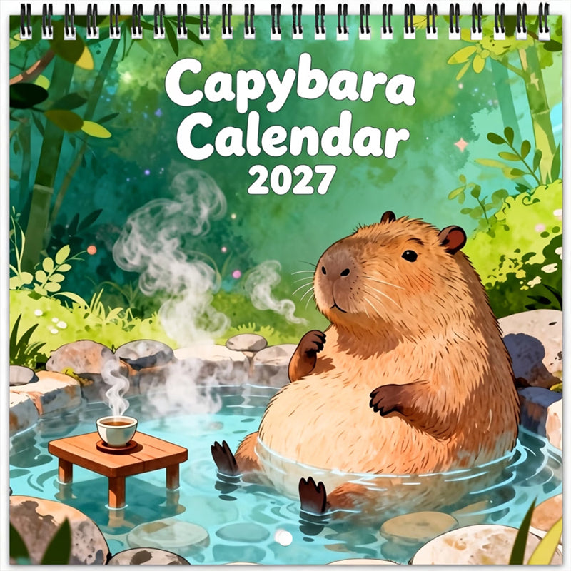 Plan Your Year With Laughs! 2027 Capybara Wall Calendar