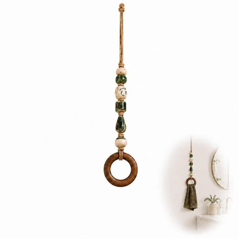 Add Rustic Charm Instantly! Handcrafted Beaded Towel Hanger