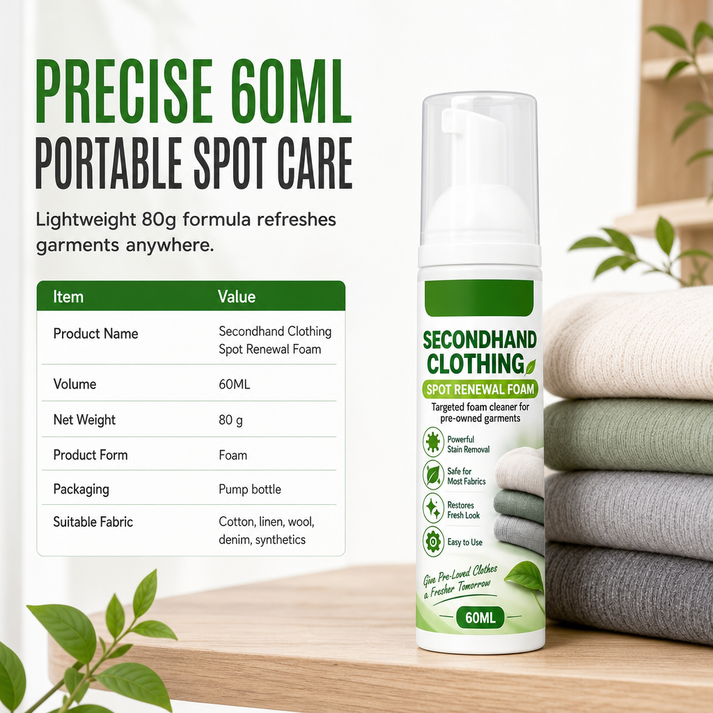 Refresh Clothes Instantly! Waterless Foam Stain Remover