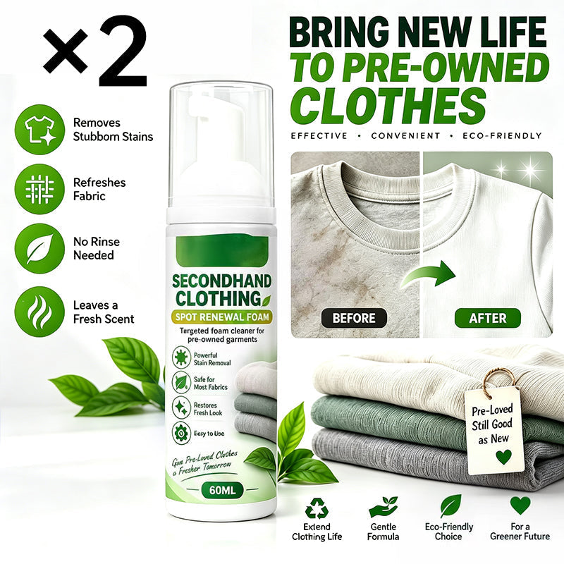 Refresh Clothes Instantly! Waterless Foam Stain Remover