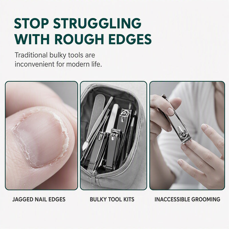 Trim Nails Instantly! Mini Folding Stainless Steel Nail Clipper